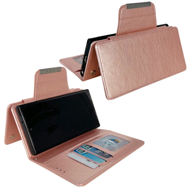For Google Pixel 7a Multifunctional 7-Card Wallet Leather Phone Case(Rose Gold) - Google Cases by PMC TechLife | Online Shopping South Africa | PMC TechLife | Buy Now Pay Later Mobicred