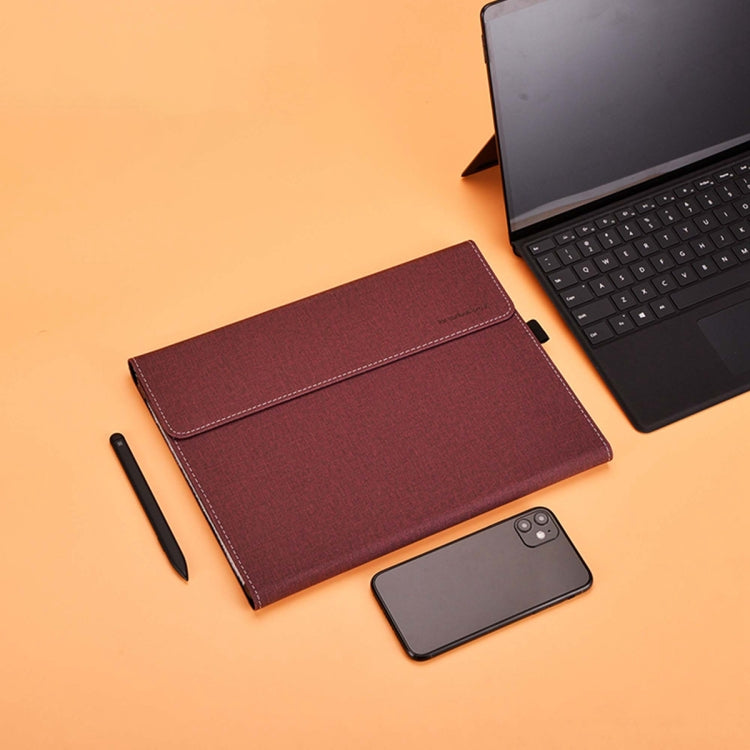 For Microsoft Surface Pro 10 Cloth Texture PC Tablet Protective Case(Wine Red) - Others by PMC TechLife | Online Shopping South Africa | PMC TechLife | Buy Now Pay Later Mobicred