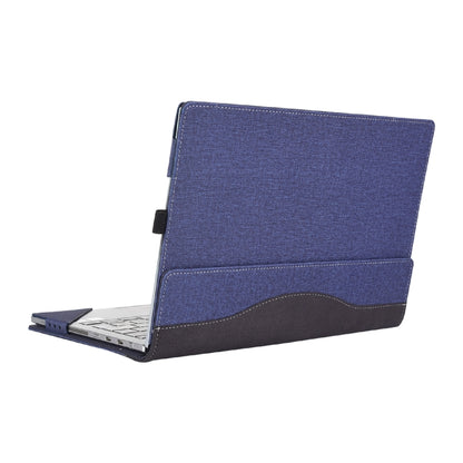 For Microsoft Surface Laptop 6 15 inch Cloth Texture Laptop Leather Case With Stand Function(Blue) - 15 inch by PMC Jewellery | Online Shopping South Africa | PMC Jewellery | Buy Now Pay Later Mobicred