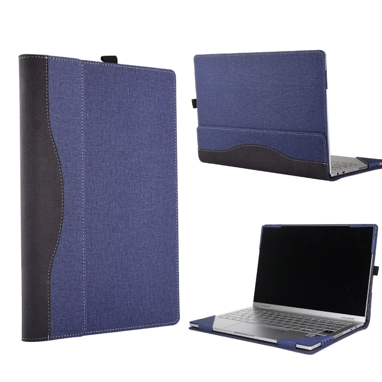 For Microsoft Surface Laptop 6 13.5 inch Cloth Texture Laptop Leather Case With Stand Function(Blue) - 13.3 inch by PMC Jewellery | Online Shopping South Africa | PMC Jewellery | Buy Now Pay Later Mobicred