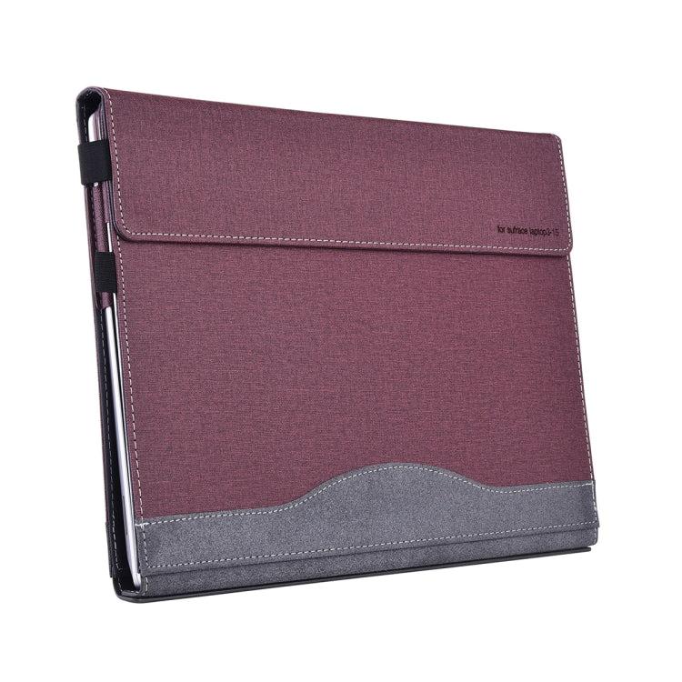 For Lenovo ThinkPad X1 Carbon Gen 7 Cloth Texture Laptop Leather Protective Case(Wine Red) - Other by PMC Jewellery | Online Shopping South Africa | PMC Jewellery | Buy Now Pay Later Mobicred