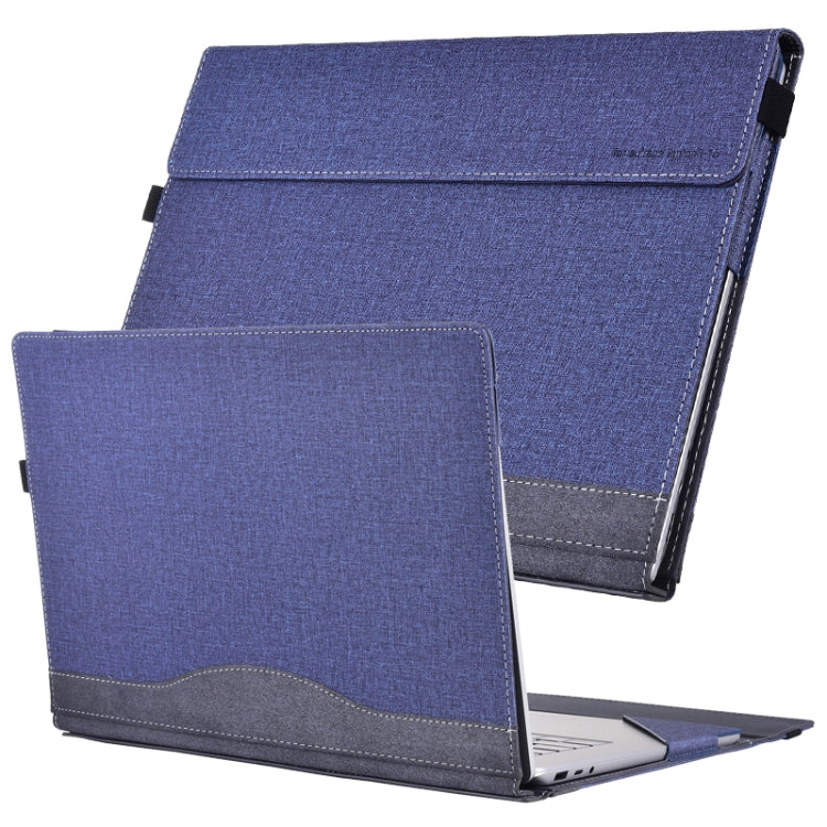 For Lenovo ThinkPad X1 Carbon Gen 8 Cloth Texture Laptop Leather Protective Case(Deep Blue) - Other by PMC Jewellery | Online Shopping South Africa | PMC Jewellery | Buy Now Pay Later Mobicred