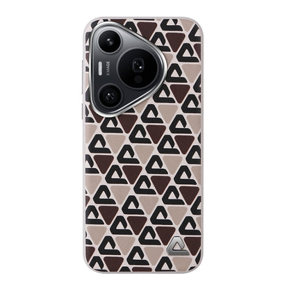 For Huawei Pura 70 Pro / Pro+ Plain Leather Printed Cooling Phone Case(Brown) - Huawei Cases by PMC Jewellery | Online Shopping South Africa | PMC Jewellery | Buy Now Pay Later Mobicred