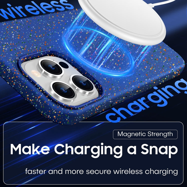 For iPhone 16 Colorful Frosted Magsafe PC Hybrid TPU Phone Case(Blue) - iPhone 16 Cases by PMC TechLife | Online Shopping South Africa | PMC TechLife | Buy Now Pay Later Mobicred