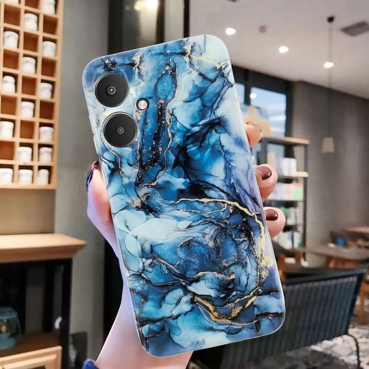 For Xiaomi Redmi 13C 4G IMD Marble Pattern TPU Phone Case(Grey) - 13C Cases by PMC TechLife | Online Shopping South Africa | PMC TechLife | Buy Now Pay Later Mobicred