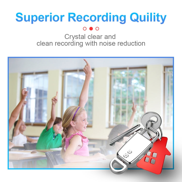JNN S20 Zinc Alloy Keychain Voice Recorder, Memory:8GB(Silver) - free shipping - PMC TechLife - Order now!