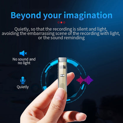 JNN Q7 Mini Portable Voice Recorder with OLED Screen, Memory:8GB(Grey+Gold) - Recording Pen by JNN | Online Shopping South Africa | PMC Jewellery | Buy Now Pay Later Mobicred