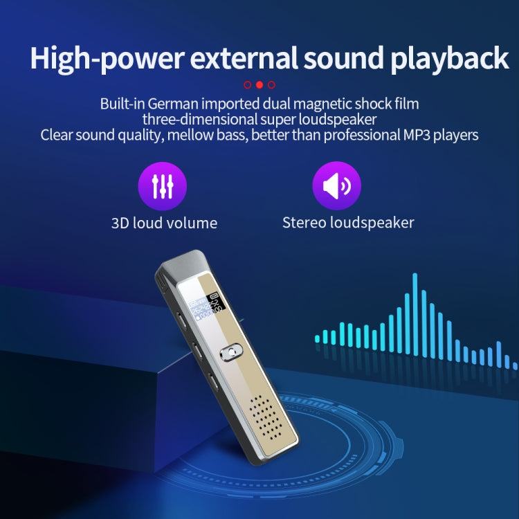 JNN Q7 Mini Portable Voice Recorder with OLED Screen, Memory:16GB(Grey+Gold) - Recording Pen by JNN | Online Shopping South Africa | PMC TechLife | Buy Now Pay Later Mobicred