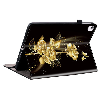 For iPad Air 13 2025 / 2024 Crystal Texture Painted Leather Smart Tablet Case(Gold Butterfly Rose) - iPad Air 13 2025 / 2024 Cases by PMC Jewellery | Online Shopping South Africa | PMC Jewellery | Buy Now Pay Later Mobicred