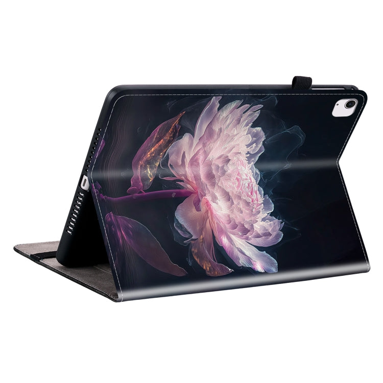 For iPad Air 11 2024 Crystal Texture Painted Leather Smart Tablet Case(Purple Peony) - iPad Air 11 2024 Cases by PMC Jewellery | Online Shopping South Africa | PMC Jewellery | Buy Now Pay Later Mobicred