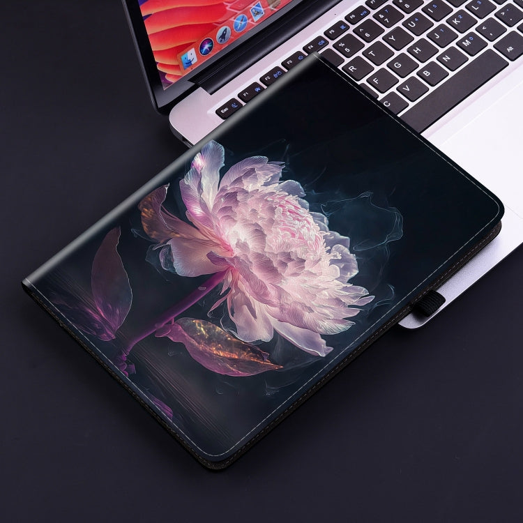 For iPad Pro 11 2024 Crystal Texture Painted Leather Smart Tablet Case(Purple Peony) - iPad Pro 11 2024 Cases by PMC TechLife | Online Shopping South Africa | PMC TechLife | Buy Now Pay Later Mobicred