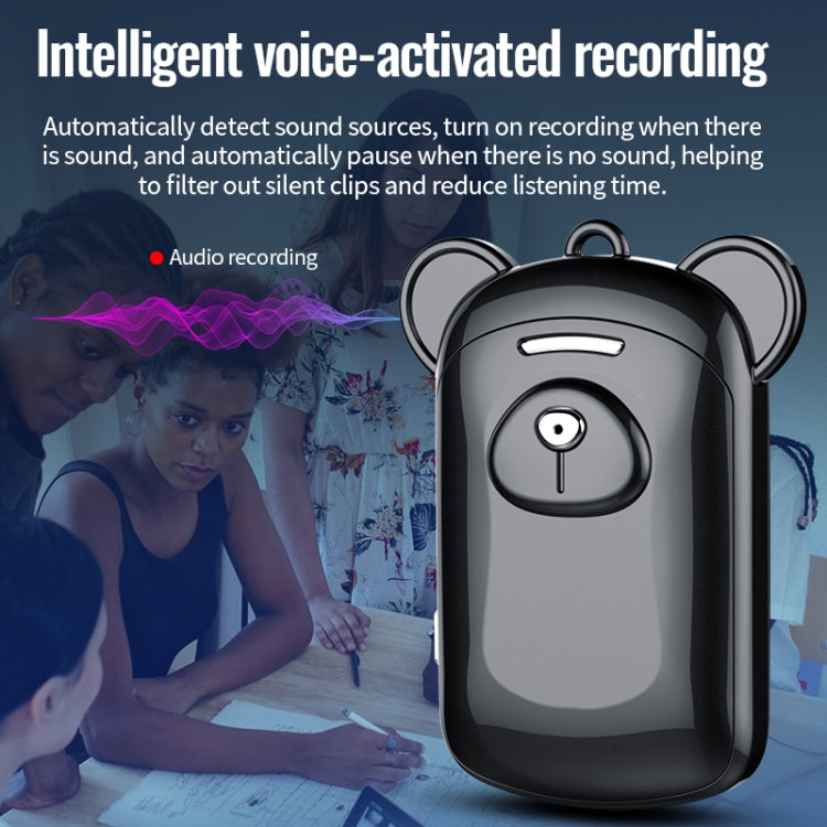 JNN Q6 Bear Smart Noise Cancelling Voice Recorder, Memory:8GB(Black) - free shipping - PMC TechLife - Order now!