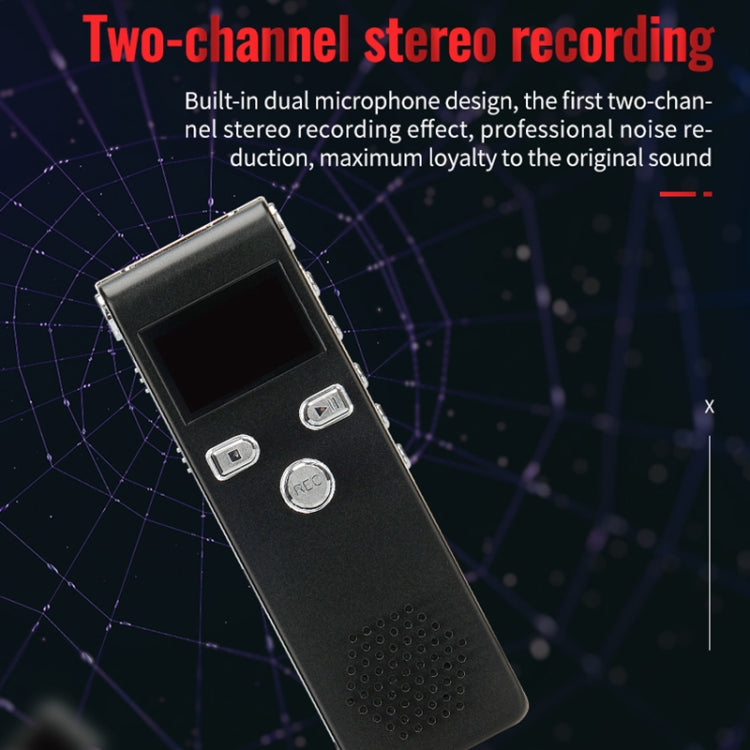 JNN X18 Mini Smart HD Noise Cancelling Voice Recorder, Memory:8GB(Black) - Recording Pen by JNN | Online Shopping South Africa | PMC TechLife | Buy Now Pay Later Mobicred