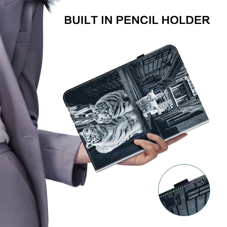 For Honor Pad X8 Pro / X9 2023 Crystal Texture Painted Leather Tablet Case(Cat Reflection Tiger) - free shipping - PMC TechLife - Order now!