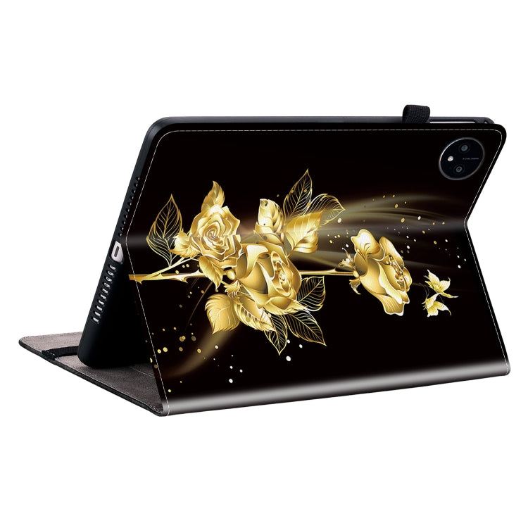 For Huawei MatePad Pro 11 2022 Crystal Texture Painted Leather Smart Tablet Case(Gold Butterfly Rose) - Huawei by PMC TechLife | Online Shopping South Africa | PMC TechLife | Buy Now Pay Later Mobicred