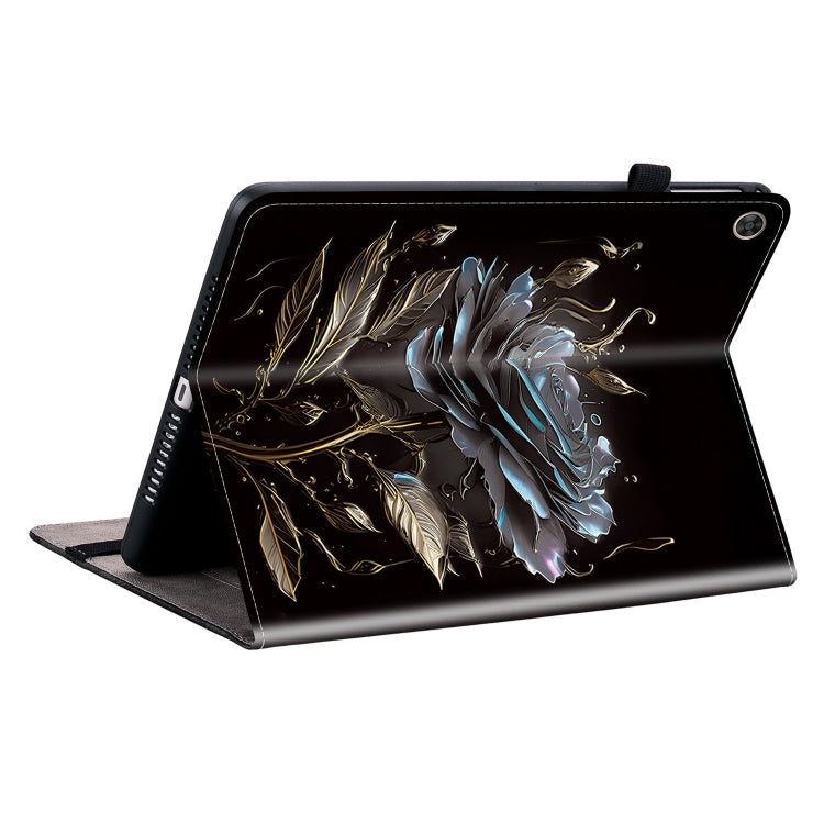For Huawei MatePad T 10s / Enjoy Tablet 2 Crystal Texture Painted Leather Smart Tablet Case(Black Rose) - Huawei by PMC TechLife | Online Shopping South Africa | PMC TechLife | Buy Now Pay Later Mobicred