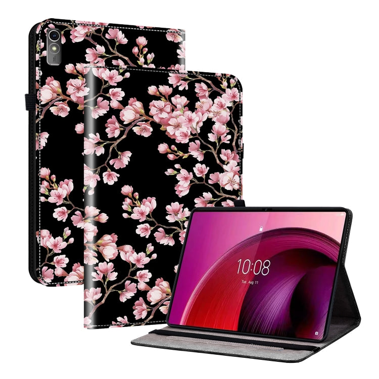 For Lenovo Tab M10 5G 2023 Crystal Texture Painted Leather Tablet Case(Plum Bossom) - Lenovo by PMC TechLife | Online Shopping South Africa | PMC TechLife | Buy Now Pay Later Mobicred