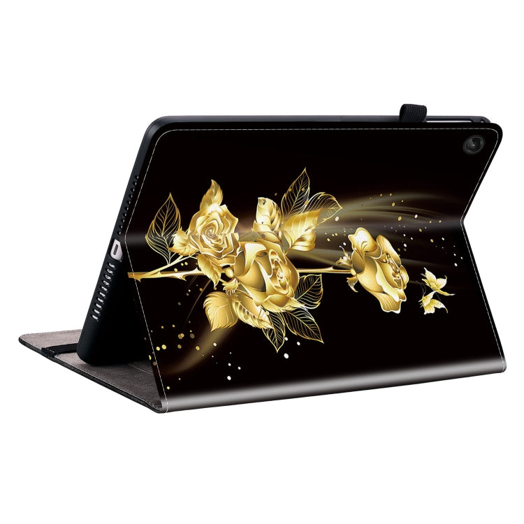 For Lenovo Tab M10 10.1 3rd Gen Crystal Texture Painted Leather Tablet Case(Gold Butterfly Rose) - Lenovo by PMC TechLife | Online Shopping South Africa | PMC TechLife | Buy Now Pay Later Mobicred