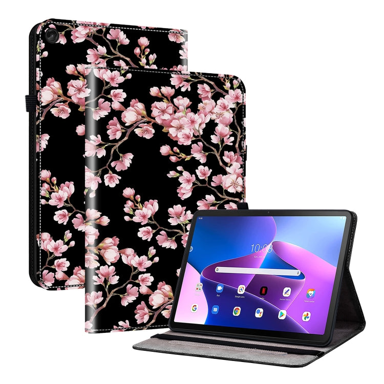 For Lenovo Tab M10 Plus HD 10.6 3rd Gen Crystal Texture Painted Leather Tablet Case(Plum Bossom) - Lenovo by PMC TechLife | Online Shopping South Africa | PMC TechLife | Buy Now Pay Later Mobicred
