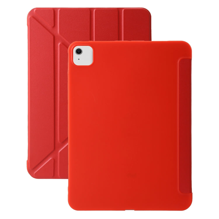 For iPad Air 11 2024 TPU Deformation Flip Leather Tablet Case with Holder(Red) - iPad Air 11 2024 Cases by PMC Jewellery | Online Shopping South Africa | PMC Jewellery | Buy Now Pay Later Mobicred