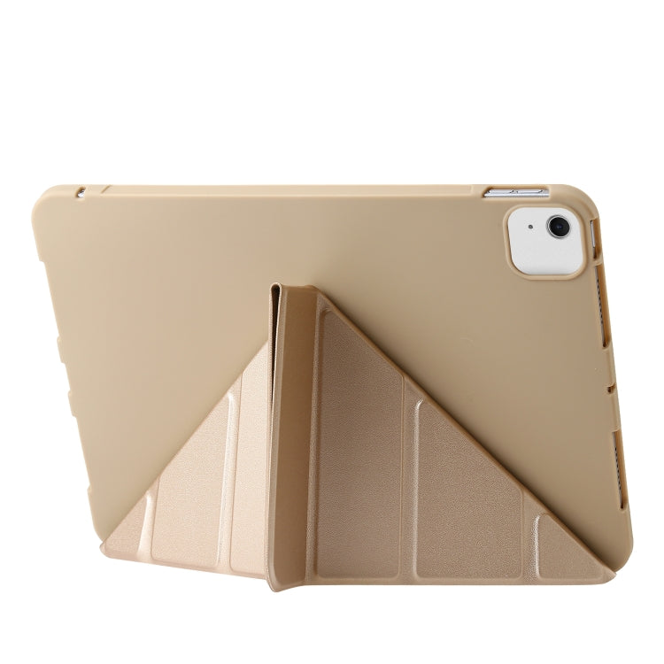 For iPad Air 13 2024 TPU Deformation Flip Leather Tablet Case with Holder(Gold) - iPad Air 13 2024 Cases by PMC Jewellery | Online Shopping South Africa | PMC Jewellery | Buy Now Pay Later Mobicred