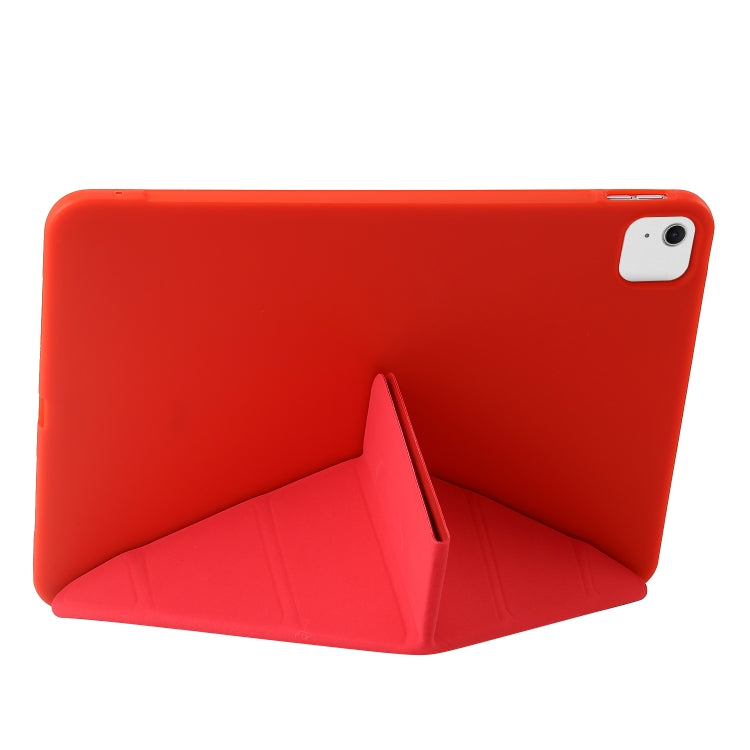 For iPad Air 13 2024 TPU Deformation Flip Leather Tablet Case with Holder(Red) - iPad Air 13 2024 Cases by PMC Jewellery | Online Shopping South Africa | PMC Jewellery | Buy Now Pay Later Mobicred