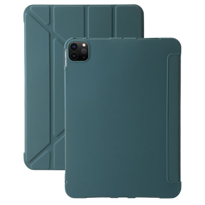 For iPad Pro 11 2024 TPU Deformation Flip Leather Tablet Case with Holder(Dark Green) - iPad Pro 11 2024 Cases by PMC Jewellery | Online Shopping South Africa | PMC Jewellery | Buy Now Pay Later Mobicred