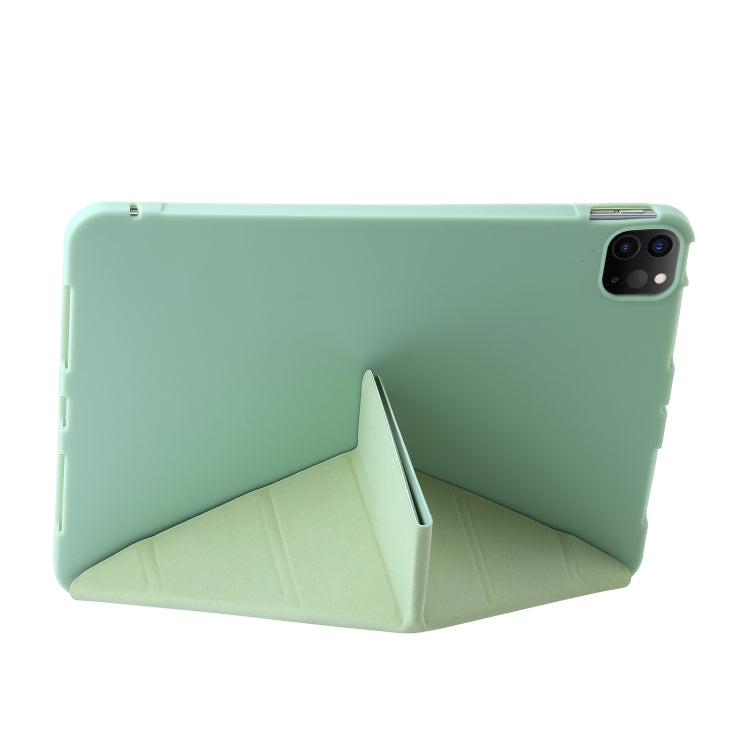 For iPad Pro 11 2024 TPU Deformation Flip Leather Tablet Case with Holder(Mint Green) - iPad Pro 11 2024 Cases by PMC Jewellery | Online Shopping South Africa | PMC Jewellery | Buy Now Pay Later Mobicred