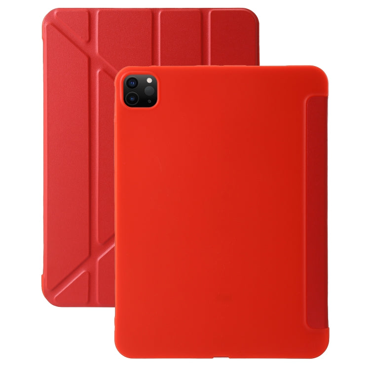 For iPad Pro 13 2024 TPU Deformation Flip Leather Tablet Case with Holder(Red) - iPad Pro 13 2024 Cases by PMC TechLife | Online Shopping South Africa | PMC TechLife | Buy Now Pay Later Mobicred