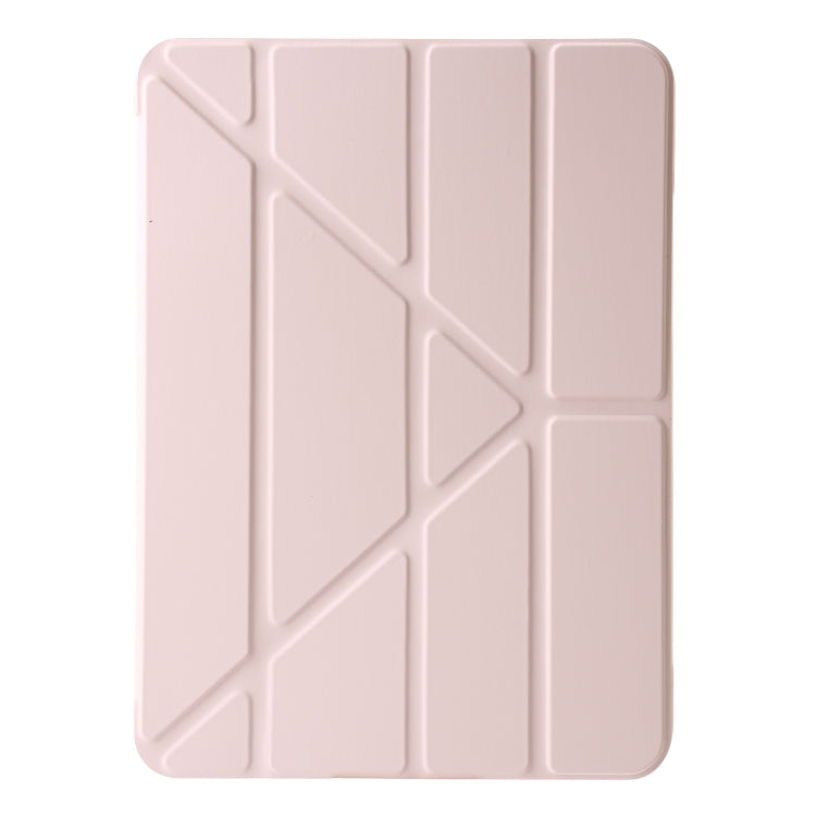 For iPad Pro 13 2024 TPU Deformation Flip Leather Tablet Case with Holder(Light Pink) - iPad Pro 13 2024 Cases by PMC Jewellery | Online Shopping South Africa | PMC Jewellery | Buy Now Pay Later Mobicred