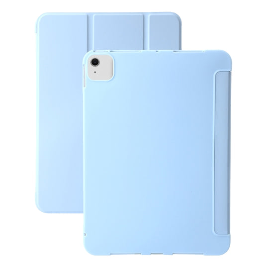 For iPad Air 13 2025 / 2024 Three-fold Holder Flip Tablet Leather Case(Sky Blue) - iPad Air 13 2025 / 2024 Cases by PMC Jewellery | Online Shopping South Africa | PMC Jewellery | Buy Now Pay Later Mobicred