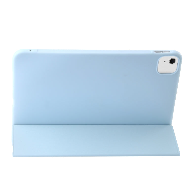 For iPad Air 11 2024 Three-fold Holder Flip Tablet Leather Case(Sky Blue) - iPad Air 11 2024 Cases by PMC TechLife | Online Shopping South Africa | PMC TechLife | Buy Now Pay Later Mobicred