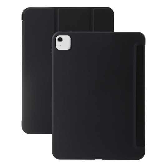 For iPad Air 11 2025 / 2024 Three-fold Holder Flip Tablet Leather Case(Black) - iPad Air 11 2025 / 2024 Cases by PMC Jewellery | Online Shopping South Africa | PMC Jewellery | Buy Now Pay Later Mobicred