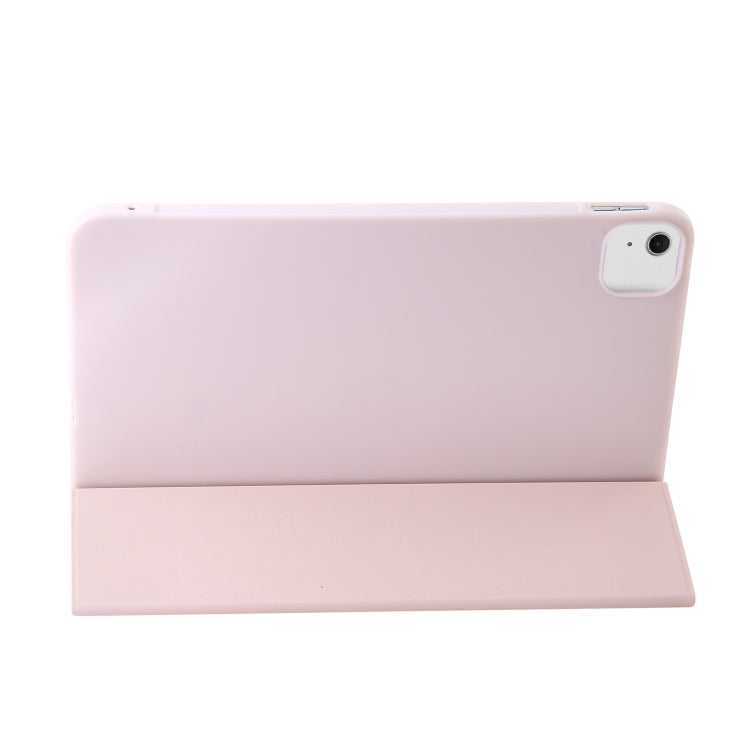For iPad Air 11 2024 Three-fold Holder Flip Tablet Leather Case(Light Pink) - iPad Air 11 2024 Cases by PMC TechLife | Online Shopping South Africa | PMC TechLife | Buy Now Pay Later Mobicred