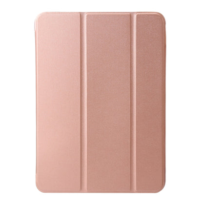 For iPad Pro 11 2024 Three-fold Holder Flip Tablet Leather Case(Rose Gold) - iPad Pro 11 2024 Cases by PMC Jewellery | Online Shopping South Africa | PMC Jewellery | Buy Now Pay Later Mobicred