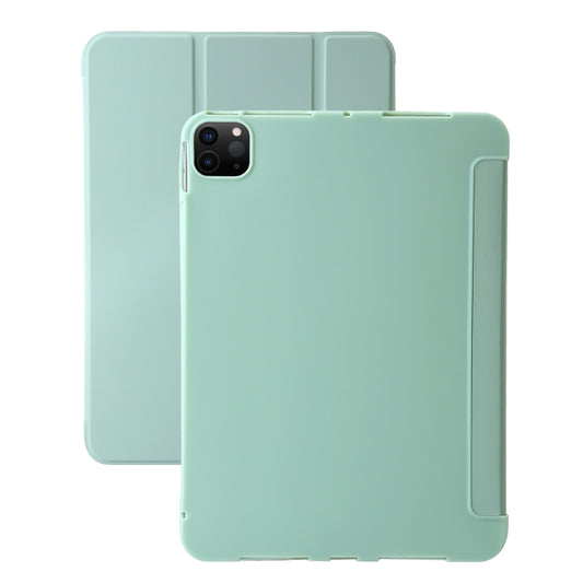 For iPad Pro 11 2024 Three-fold Holder Flip Tablet Leather Case(Mint Green) - iPad Pro 11 2024 Cases by PMC Jewellery | Online Shopping South Africa | PMC Jewellery | Buy Now Pay Later Mobicred