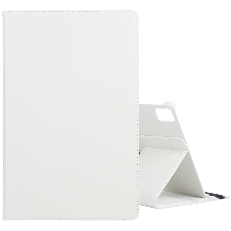 For iPad Pro 13 2024 360 Degree Rotation Litchi Texture Leather Tablet Case with Holder(White) - iPad Pro 13 2024 Cases by PMC Jewellery | Online Shopping South Africa | PMC Jewellery | Buy Now Pay Later Mobicred