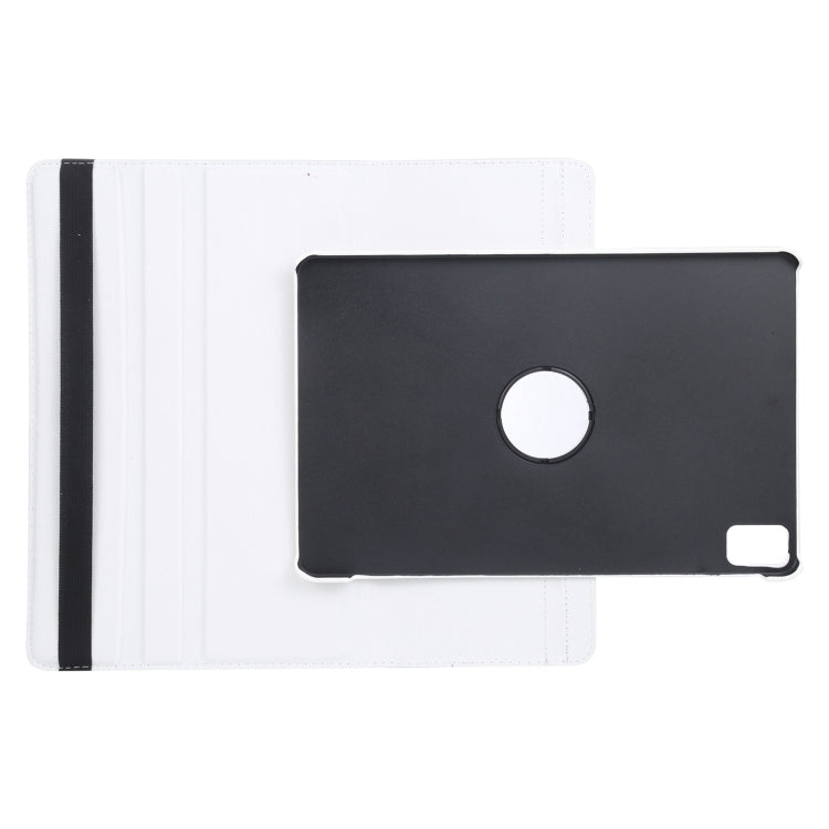 For iPad Pro 13 2024 360 Degree Rotation Litchi Texture Leather Tablet Case with Holder(White) - iPad Pro 13 2024 Cases by PMC TechLife | Online Shopping South Africa | PMC TechLife | Buy Now Pay Later Mobicred