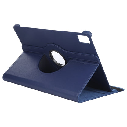 For iPad Pro 13 2024 360 Degree Rotation Litchi Texture Leather Tablet Case with Holder(Dark Blue) - iPad Pro 13 2024 Cases by PMC Jewellery | Online Shopping South Africa | PMC Jewellery | Buy Now Pay Later Mobicred