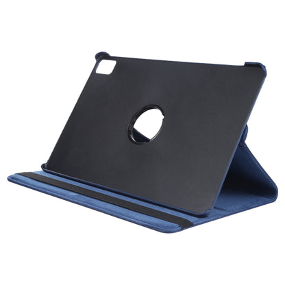 For iPad Pro 13 2024 360 Degree Rotation Litchi Texture Leather Tablet Case with Holder(Dark Blue) - iPad Pro 13 2024 Cases by PMC Jewellery | Online Shopping South Africa | PMC Jewellery | Buy Now Pay Later Mobicred