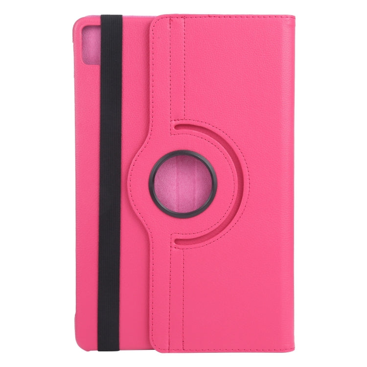 For iPad Pro 13 2024 360 Degree Rotation Litchi Texture Leather Tablet Case with Holder(Rose Red) - iPad Pro 13 2024 Cases by PMC TechLife | Online Shopping South Africa | PMC TechLife | Buy Now Pay Later Mobicred