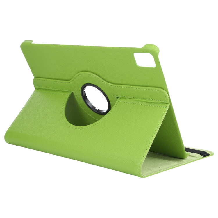 For iPad Air 13 2025 / 2024 360 Degree Rotation Litchi Texture Leather Tablet Case with Holder(Green) - More iPad Cases by PMC TechLife | Online Shopping South Africa | PMC TechLife | Buy Now Pay Later Mobicred