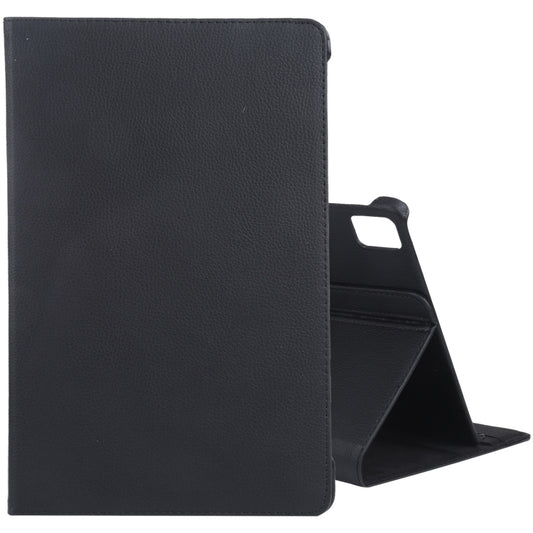 For iPad Air 13 2025 / 2024 360 Degree Rotation Litchi Texture Leather Tablet Case with Holder(Black) - More iPad Cases by PMC Jewellery | Online Shopping South Africa | PMC Jewellery | Buy Now Pay Later Mobicred