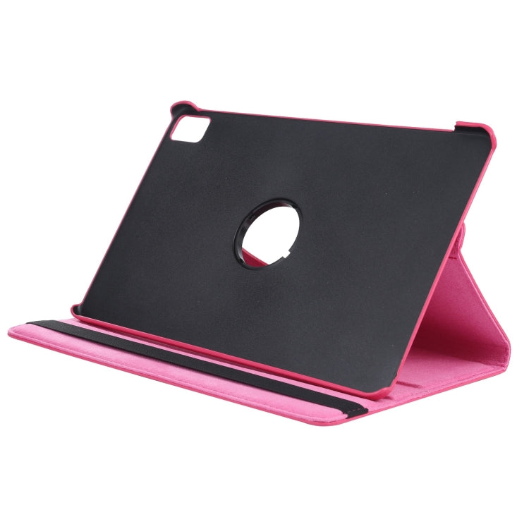 For iPad Air 11 2024 360 Degree Rotation Litchi Texture Leather Tablet Case with Holder(Rose Red) - iPad Air 11 2024 Cases by PMC Jewellery | Online Shopping South Africa | PMC Jewellery | Buy Now Pay Later Mobicred