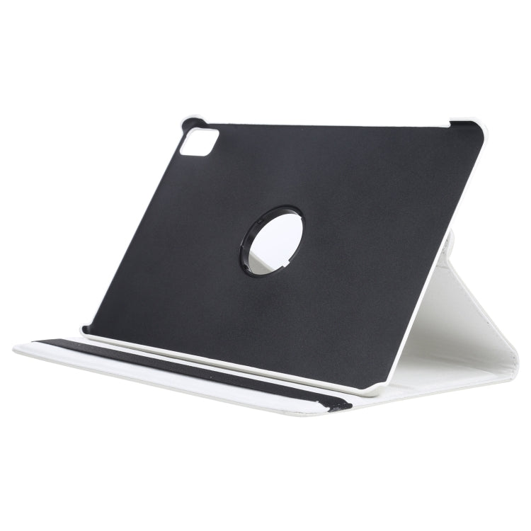 For iPad Pro 11 2024 360 Degree Rotation Litchi Texture Leather Tablet Case with Holder(White) - iPad Pro 11 2024 Cases by PMC Jewellery | Online Shopping South Africa | PMC Jewellery | Buy Now Pay Later Mobicred