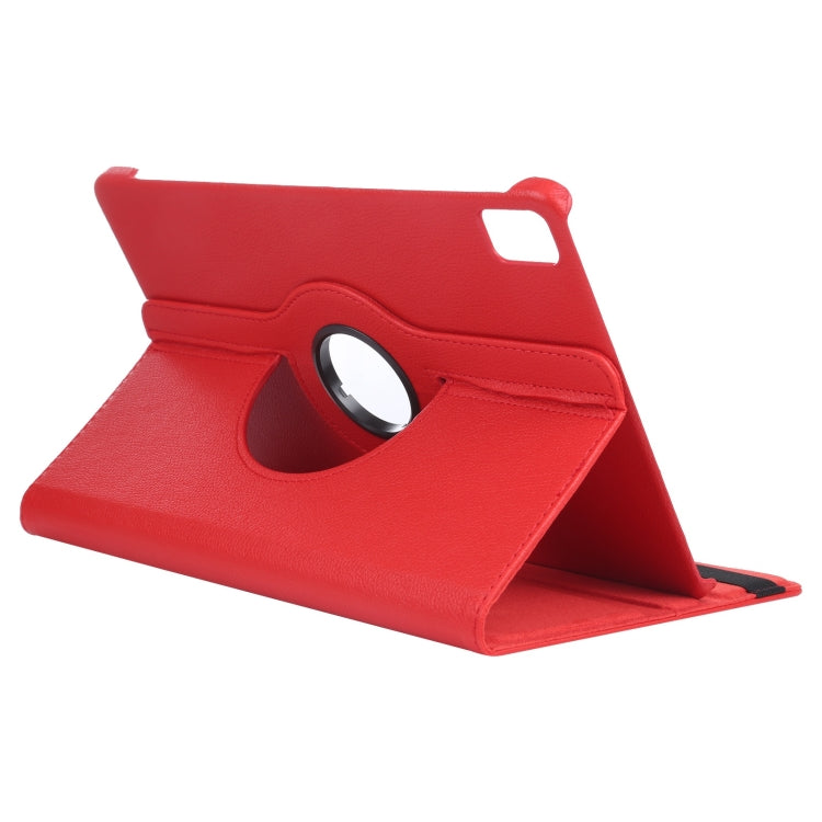 For iPad Pro 11 2024 360 Degree Rotation Litchi Texture Leather Tablet Case with Holder(Red) - iPad Pro 11 2024 Cases by PMC TechLife | Online Shopping South Africa | PMC TechLife | Buy Now Pay Later Mobicred