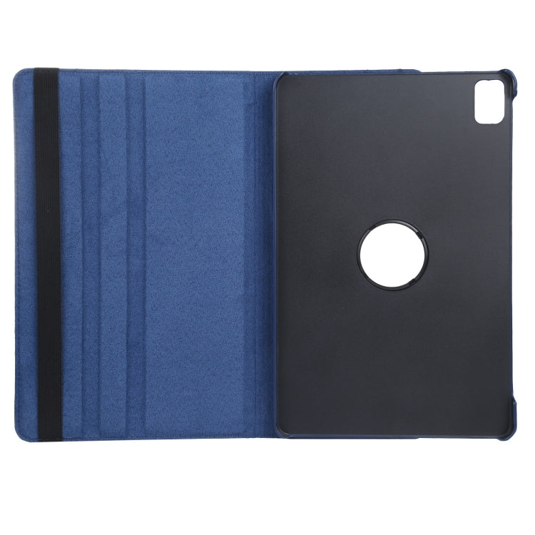 For iPad Pro 11 2024 360 Degree Rotation Litchi Texture Leather Tablet Case with Holder(Dark Blue) - iPad Pro 11 2024 Cases by PMC TechLife | Online Shopping South Africa | PMC TechLife | Buy Now Pay Later Mobicred