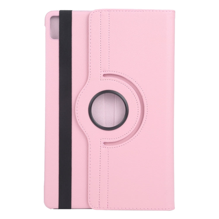 For iPad Pro 11 2024 360 Degree Rotation Litchi Texture Leather Tablet Case with Holder(Pink) - iPad Pro 11 2024 Cases by PMC Jewellery | Online Shopping South Africa | PMC Jewellery | Buy Now Pay Later Mobicred