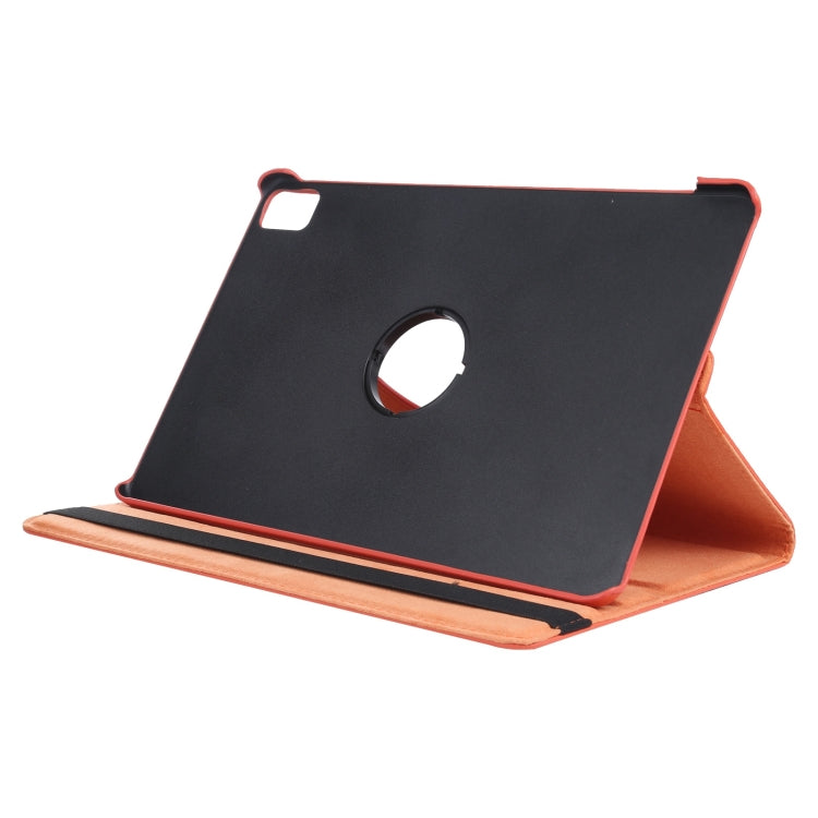 For iPad Pro 11 2024 360 Degree Rotation Litchi Texture Leather Tablet Case with Holder(Orange) - iPad Pro 11 2024 Cases by PMC TechLife | Online Shopping South Africa | PMC TechLife | Buy Now Pay Later Mobicred