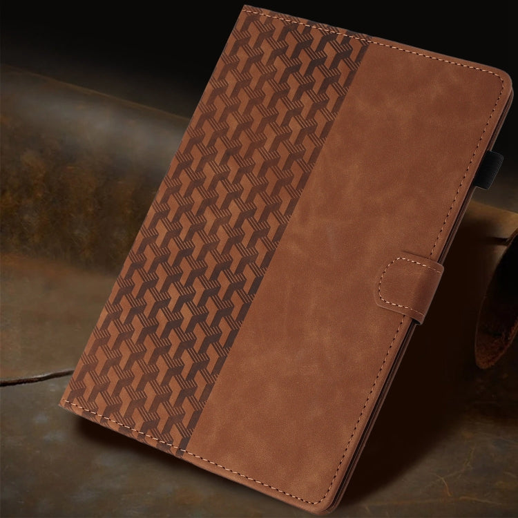 For iPad Pro 11 2024 Building Blocks Embossed Leather Smart Tablet Case(Brown) - iPad Pro 11 2024 Cases by PMC Jewellery | Online Shopping South Africa | PMC Jewellery | Buy Now Pay Later Mobicred